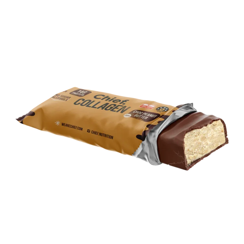 Chief Collagen Chocolade Peanut Butter Proteinriegel