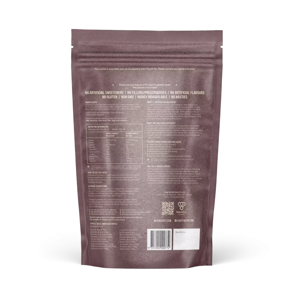 Kollagen Protein Pulver - Grasgefüttert Chief Dark Chocolate