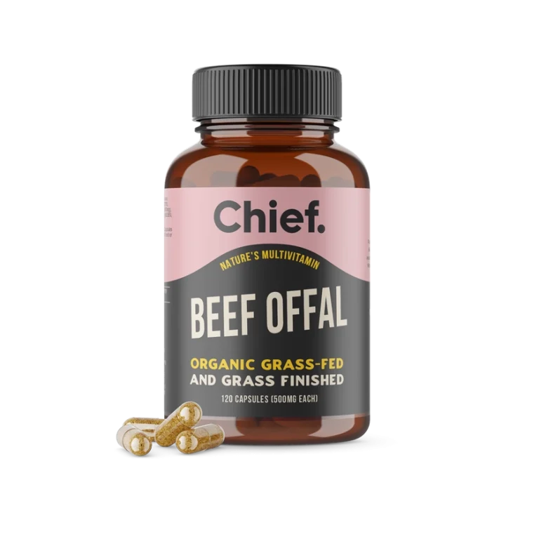 Chief Beef Offal – natürliche Multivitamin-Kapseln mit Bio-Rinderorganen aus Weidehaltung