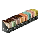 Chief Proteinriegel Value-Pack mit gemischten Sorten – Collagenriegel mit und ohne Schokoladenüberzug in schwarzer Displaybox