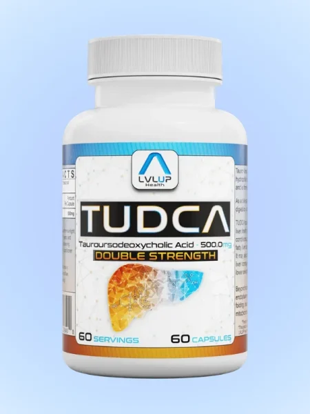 TUDCA 500 mg von LVLUP Health – Nahrungsergänzung mit 500 mg Tauroursodeoxycholic Acid pro Kapsel zur Unterstützung der Leberfunktion und Entgiftung