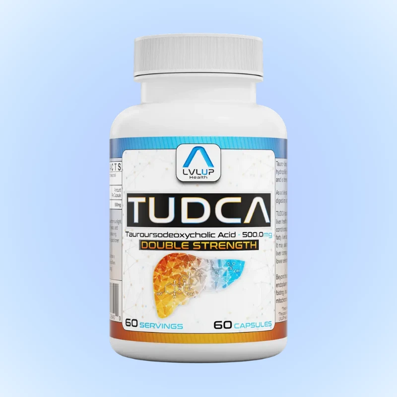 TUDCA 500 mg von LVLUP Health – Nahrungsergänzung mit 500 mg Tauroursodeoxycholic Acid pro Kapsel zur Unterstützung der Leberfunktion und Entgiftung