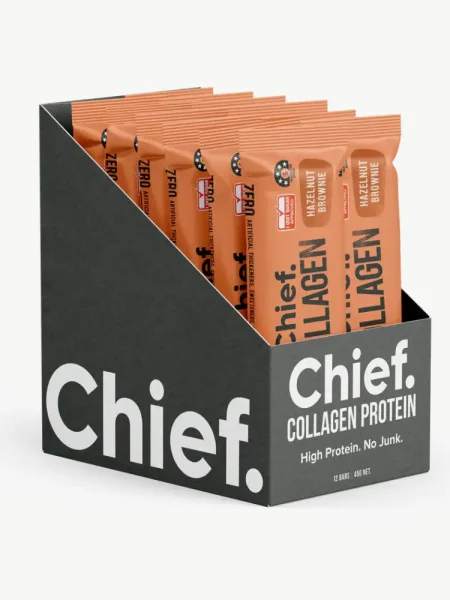 Chief Collagen Bar Haselnuss Brownie – hochwertiger Proteinriegel
