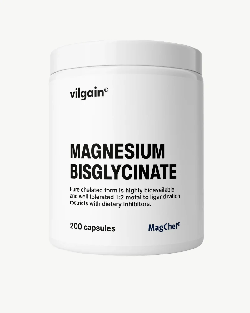 Hochwertiges Magnesium-Bisglycinat in Kapselform, MagChel® zertifiziert, 200 Kapseln für optimale Bioverfügbarkeit und Muskelentspannung