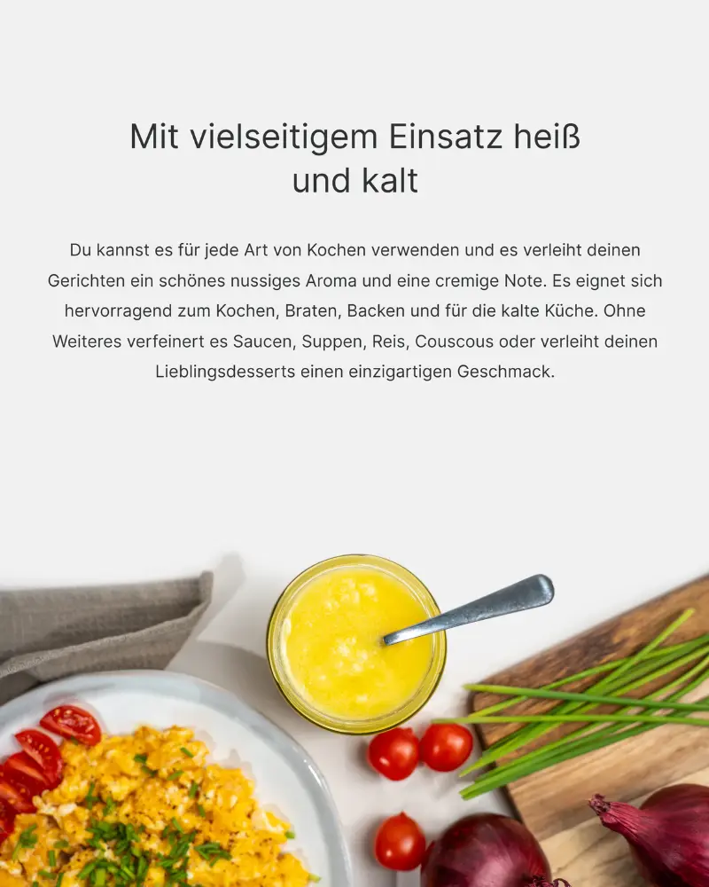 Traditionelles ayurvedisches Ghee aus ökologischer Grasfütterung für die gesunde Küche.