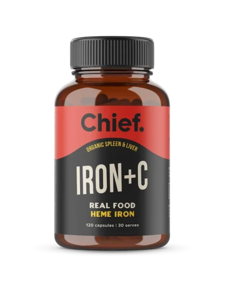 Chief Iron+C Häm-Eisen Kapseln aus Bio-Milz und Leber, 120 Kapseln