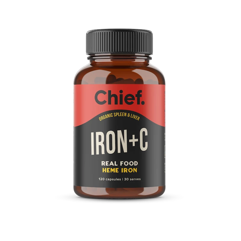 Chief Iron+C Häm-Eisen Kapseln aus Bio-Milz und Leber, 120 Kapseln