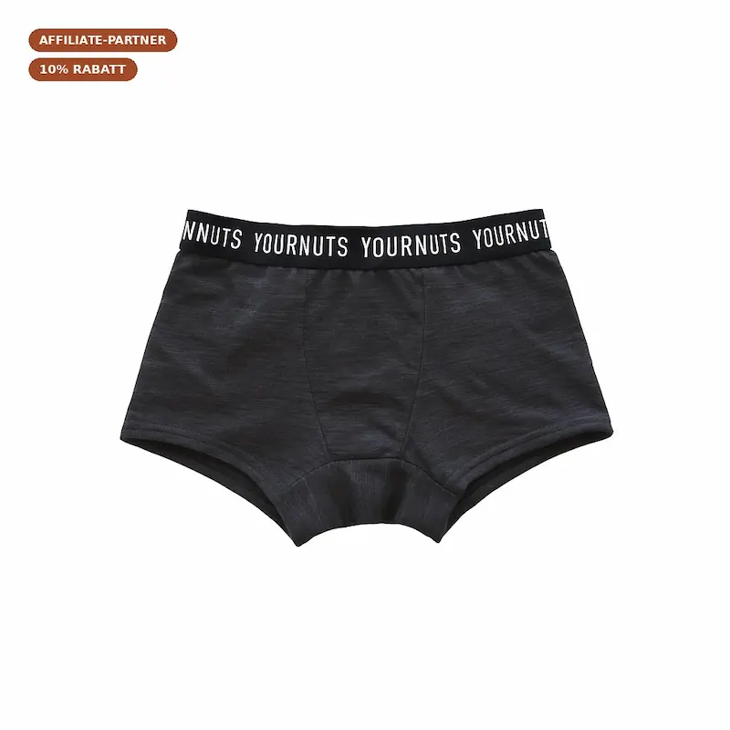 YOURNUTS Boxershorts aus 100 % Merinowolle, plastikfrei und ohne SynthetikYOURNUTS Boxershorts aus 100 % Merinowolle, plastikfrei und ohne Synthetik
